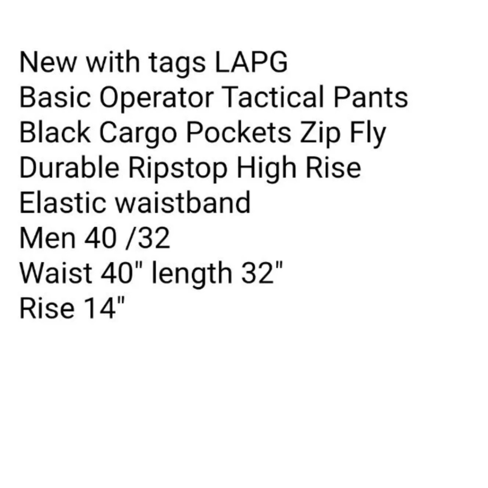 New LAPG Basic Operator Tactical Pants Black Carg… - image 7